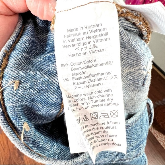 Madewell High Rise Light Wash The Perfect Vintage Jean Frayed Hem Size 29 Tall - Picture 14 of 15